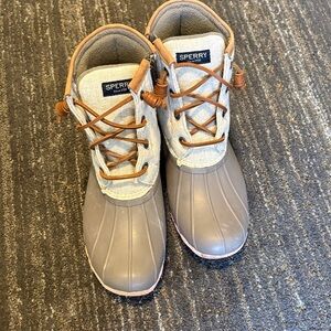 Sperry Taupe and Tan Women's Duck Boots